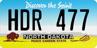 ND license plate HDR477