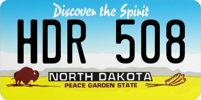 ND license plate HDR508