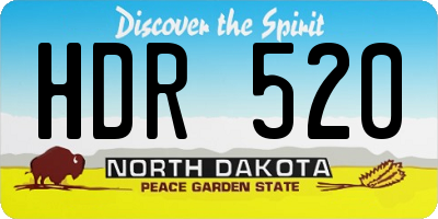 ND license plate HDR520