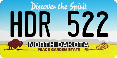 ND license plate HDR522