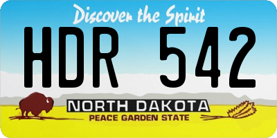 ND license plate HDR542