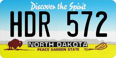 ND license plate HDR572