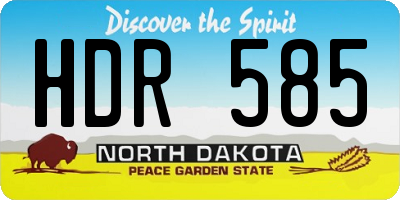 ND license plate HDR585