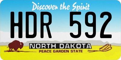 ND license plate HDR592