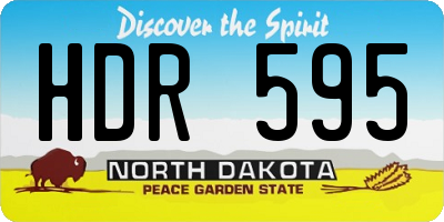 ND license plate HDR595