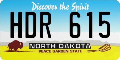 ND license plate HDR615