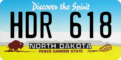 ND license plate HDR618