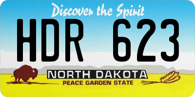 ND license plate HDR623