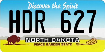 ND license plate HDR627