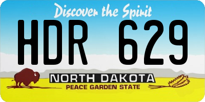 ND license plate HDR629