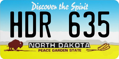 ND license plate HDR635