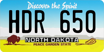 ND license plate HDR650