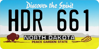 ND license plate HDR661