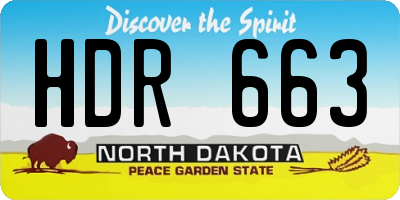 ND license plate HDR663