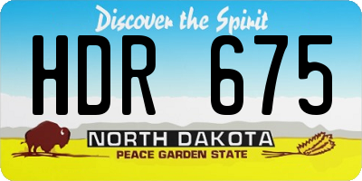 ND license plate HDR675