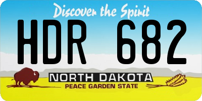 ND license plate HDR682