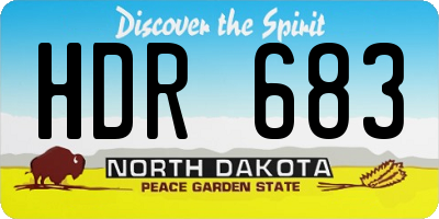 ND license plate HDR683