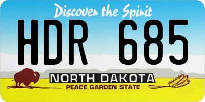 ND license plate HDR685