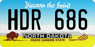 ND license plate HDR686