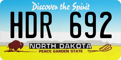 ND license plate HDR692