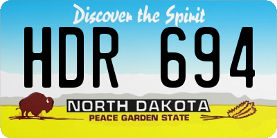 ND license plate HDR694