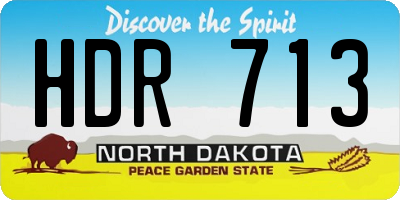 ND license plate HDR713