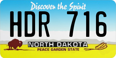 ND license plate HDR716