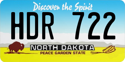 ND license plate HDR722
