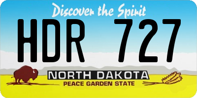 ND license plate HDR727