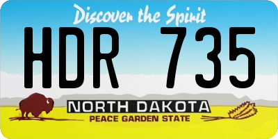 ND license plate HDR735