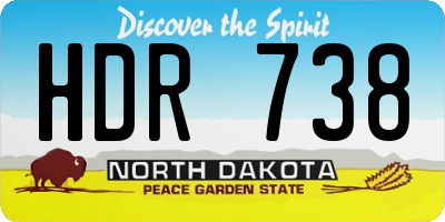 ND license plate HDR738