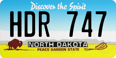 ND license plate HDR747