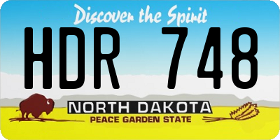 ND license plate HDR748