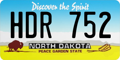 ND license plate HDR752