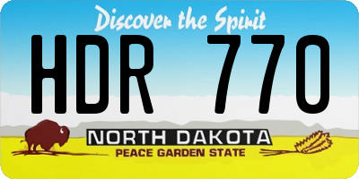 ND license plate HDR770