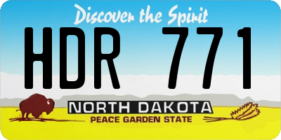 ND license plate HDR771