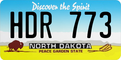 ND license plate HDR773