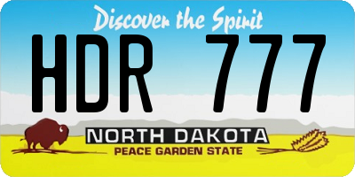 ND license plate HDR777