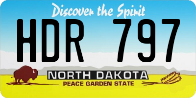 ND license plate HDR797