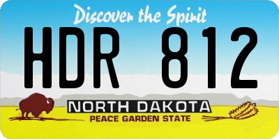 ND license plate HDR812