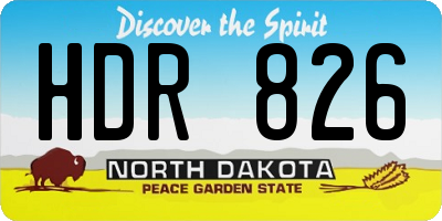 ND license plate HDR826