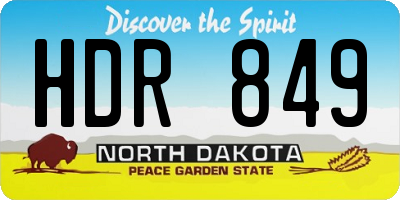 ND license plate HDR849