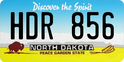 ND license plate HDR856