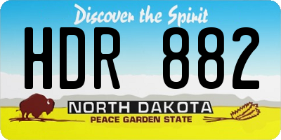 ND license plate HDR882