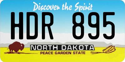 ND license plate HDR895