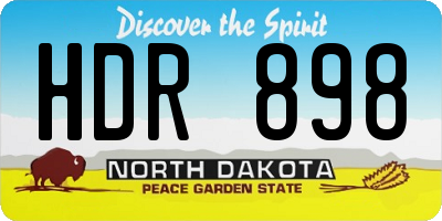 ND license plate HDR898