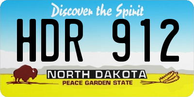 ND license plate HDR912