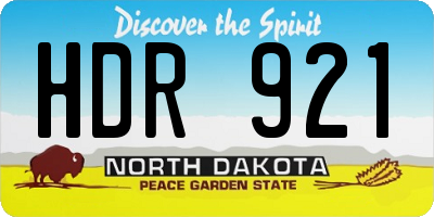 ND license plate HDR921
