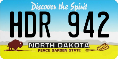 ND license plate HDR942