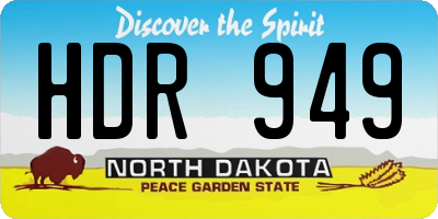 ND license plate HDR949